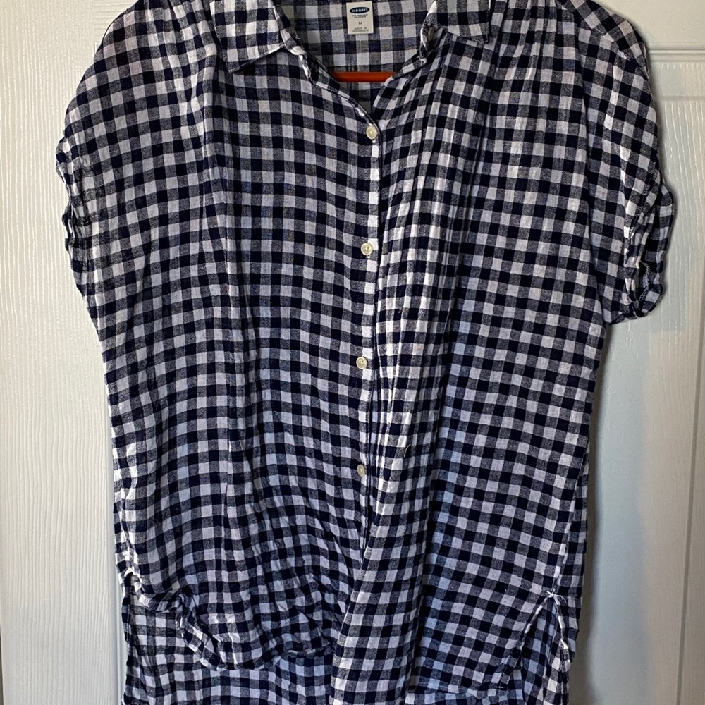 Old Navy Short Sleeve Plaid Button Down